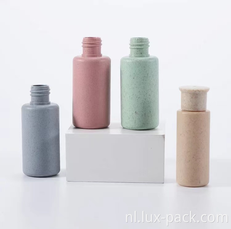 Aangepaste kleur lege tarwestroop plastic biologisch afbreekbare shampoo bottle lotion fles